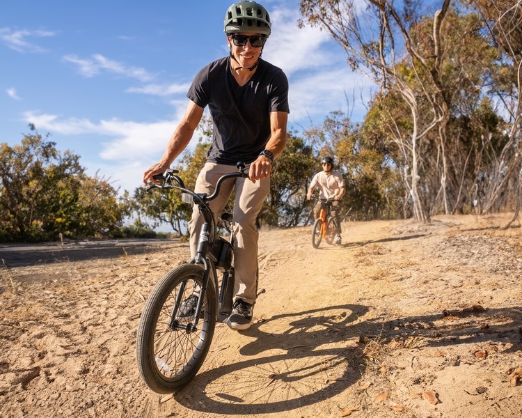 Riders on a trail
